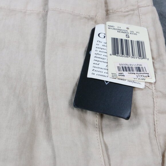 Guess Linen Blend Jogger Pants Women S Beige Casual Elastic Waist NWT Read - Picture 4 of 15